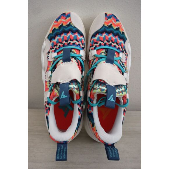 Adidas GY0295 Mens 14.5 WMNs 15.5 White Tie Dye Trae Young 1-LC Basketball Shoes - Picture 2 of 16